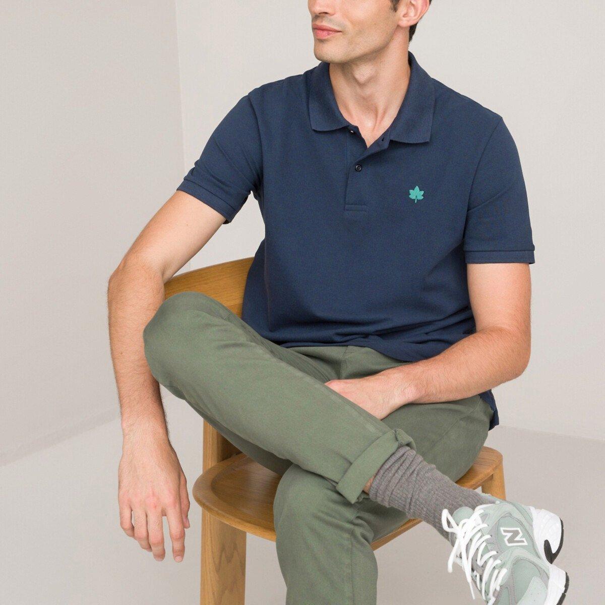 Signature Poloshirt Mit Kurzen Ärmeln Herren Blau L von La Redoute Collections