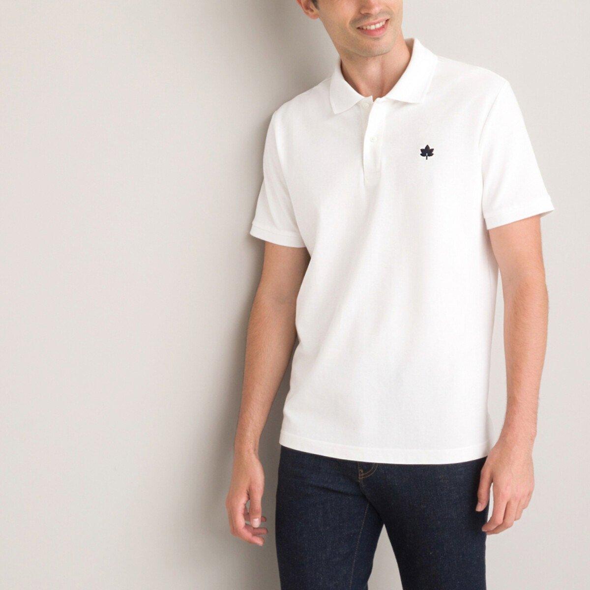 La Redoute Collections - Kurzärmeliges Signature Poloshirt aus Bio-Baumwolle, für Herren, Weiss, Größe 3XL von La Redoute Collections