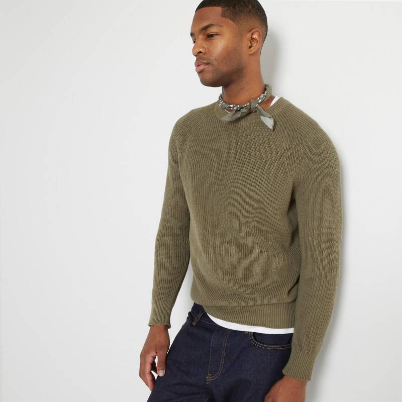 Signature Pullover Herren Khaki 3XL von La Redoute Collections