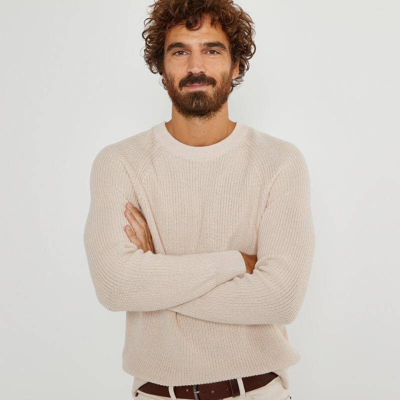 Signature Pullover Herren Light Beige L von La Redoute Collections