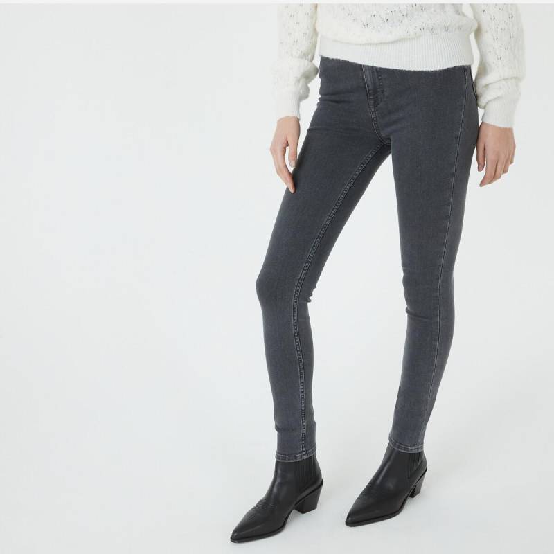 Skinny-jeans Damen Grau 36 von La Redoute Collections