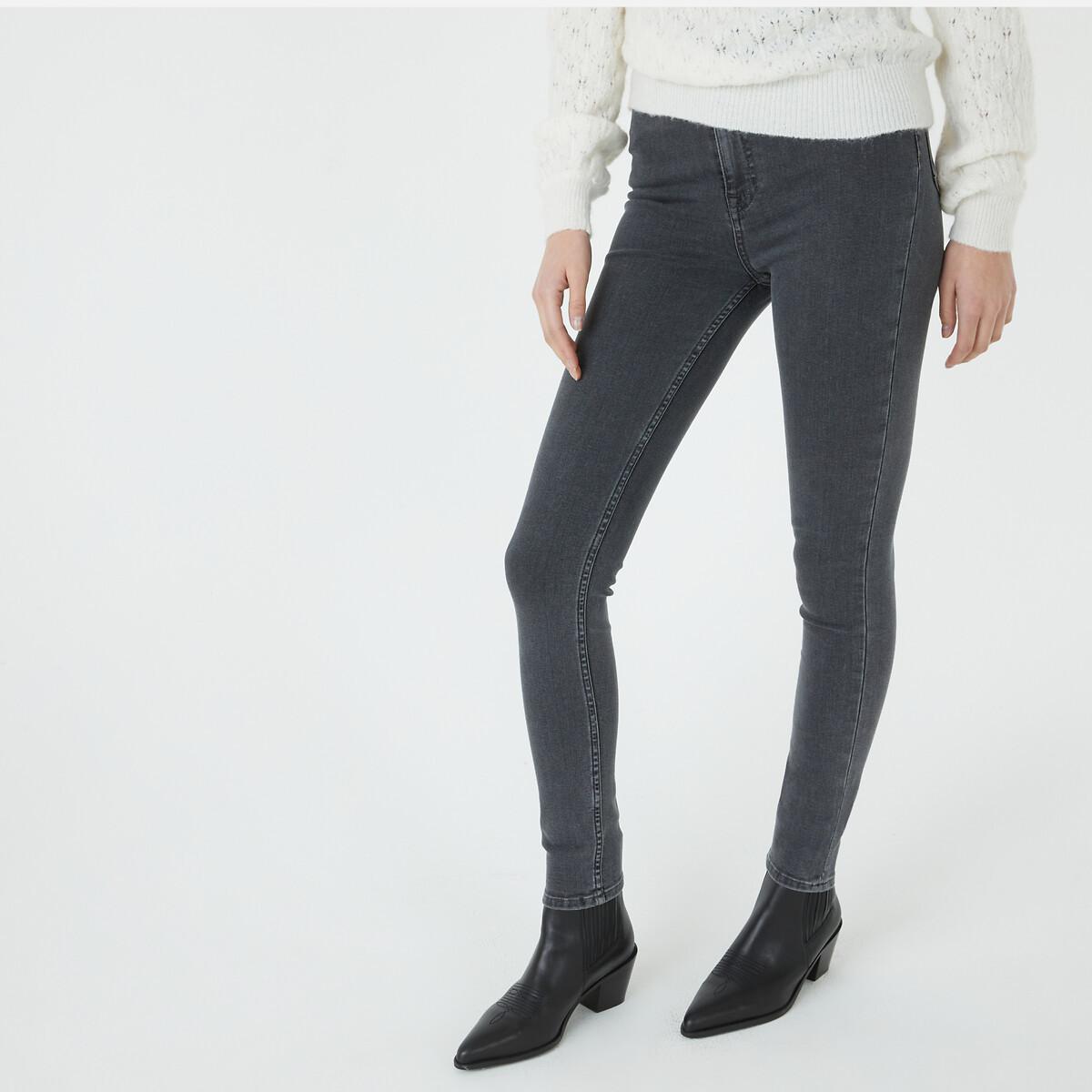 Skinny-jeans Damen Grau 40 von La Redoute Collections