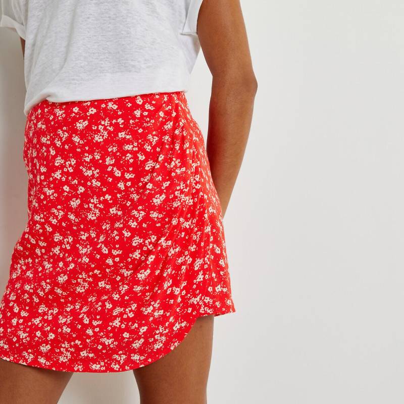 Skort Mit Blumenmuster Damen Rot 32 von La Redoute Collections