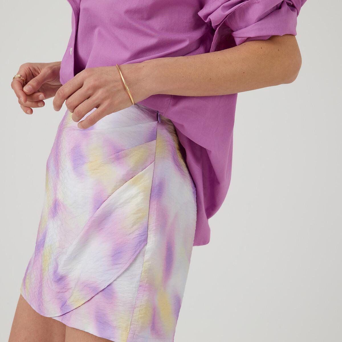 Skort Mit Tie-dye-print Damen Braun 34 von La Redoute Collections