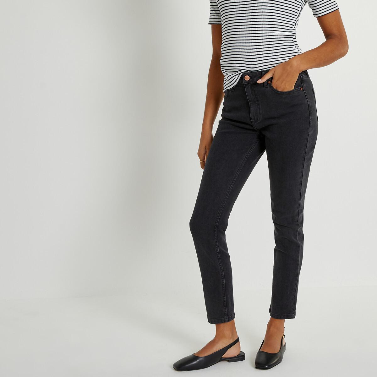 Slim-fit-jeans Damen Schwarz 40 von La Redoute Collections