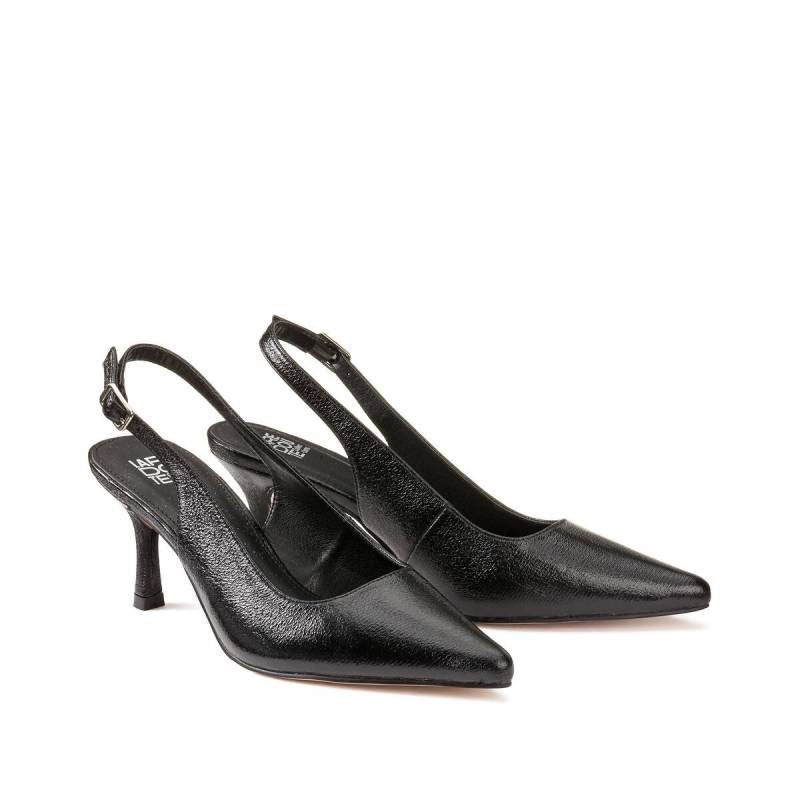 Slingback-pumps Mit Pfennigabsatz Damen Schwarz 39 von La Redoute Collections