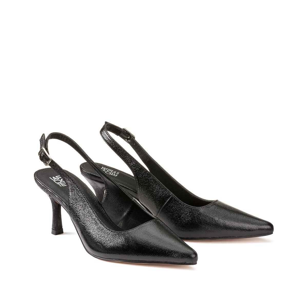 Slingback-pumps Mit Pfennigabsatz Damen Schwarz 41 von La Redoute Collections