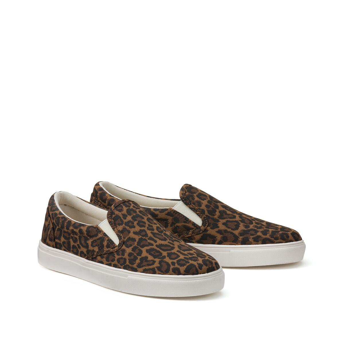 Slip-on-sneakers Mit Leopardenmuster Damen Multicolor 40 von La Redoute Collections