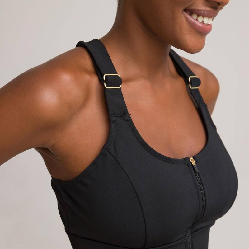 Sport-bh Mit Reissverschluss Damen Schwarz S von La Redoute Collections