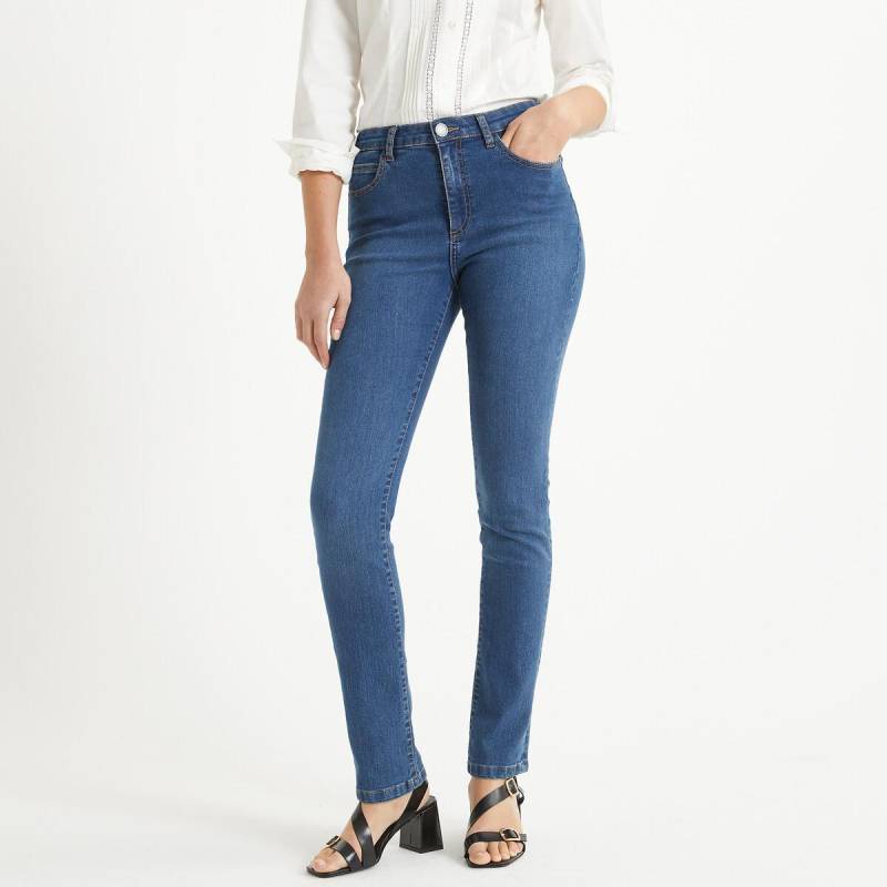 Straight-jeans Damen Blau 36 von La Redoute Collections