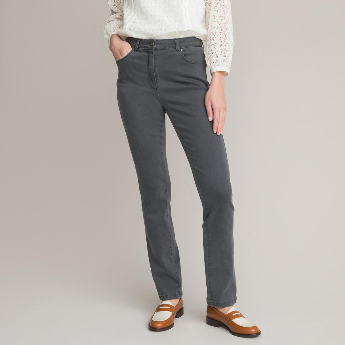 Straight-jeans Damen Grau 36 von La Redoute Collections