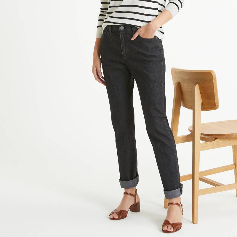 Straight-jeans Damen Schwarz 36 von La Redoute Collections