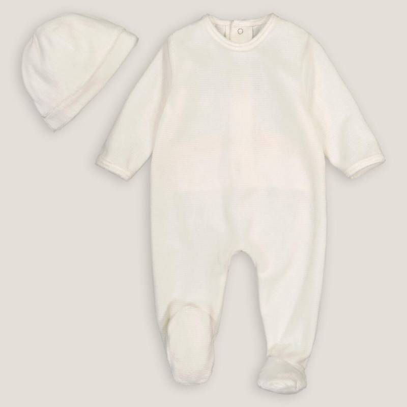 Strampler Und Mütze Für Neugeborene Unisex Beige 0-3M von La Redoute Collections