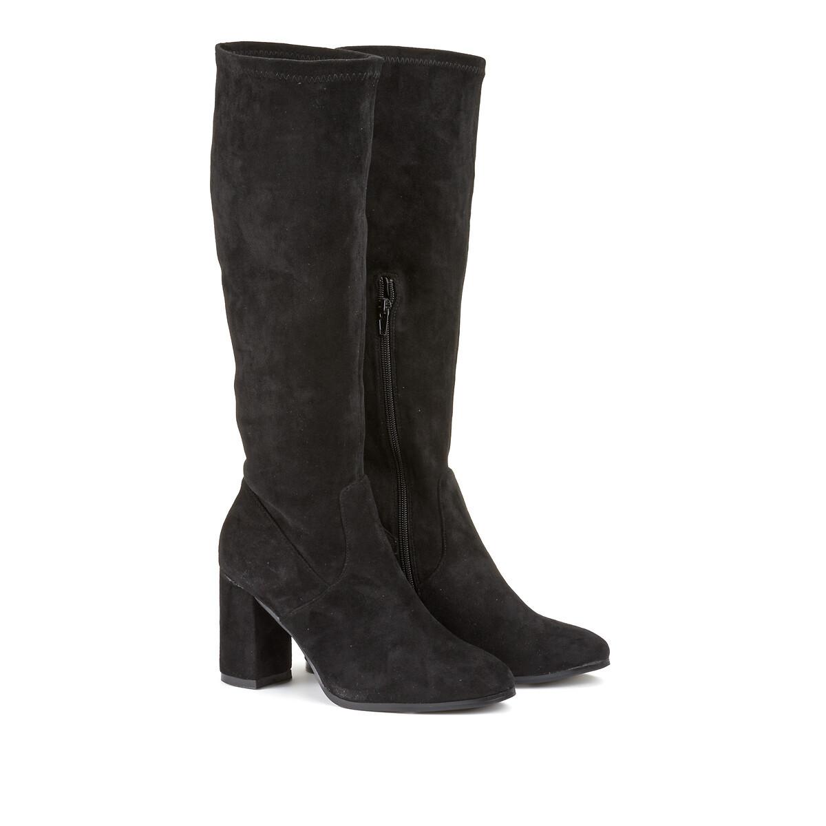 La Redoute Collections - Stretch-Stiefel mit Absatz, für Damen, Schwarz, Größe 36 von La Redoute Collections