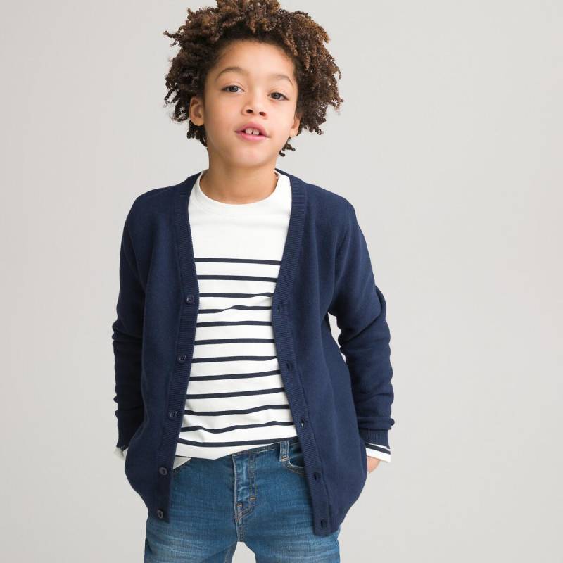 Strickjacke Mit V-ausschnitt Jungen Blau 102 von La Redoute Collections