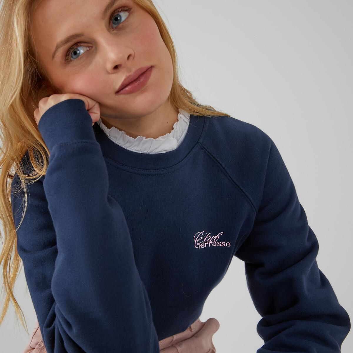 Sweatshirt Mit Rundem Ausschnitt Damen Blau L von La Redoute Collections