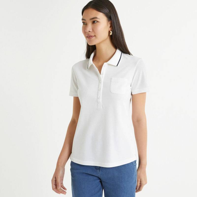 La Redoute Collections - T-Shirt mit Polokragen, für Damen, Weiss, Größe 42 von La Redoute Collections