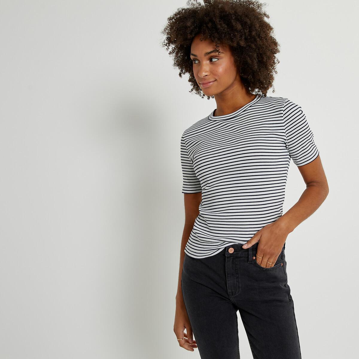 T-shirt Mit Ringeln Damen Blau L von La Redoute Collections