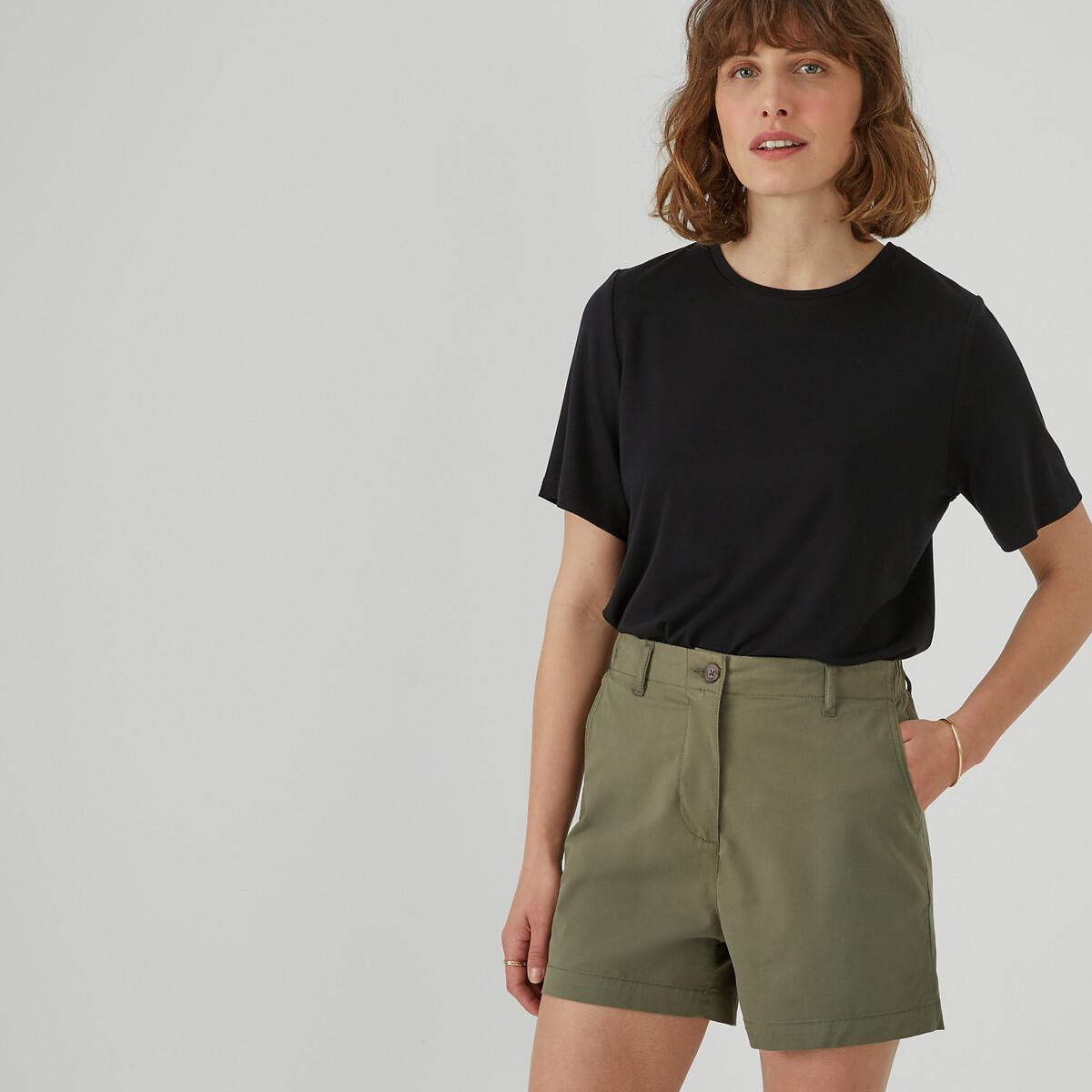 T-shirt Mit Rundem Ausschnitt Damen Schwarz S von La Redoute Collections