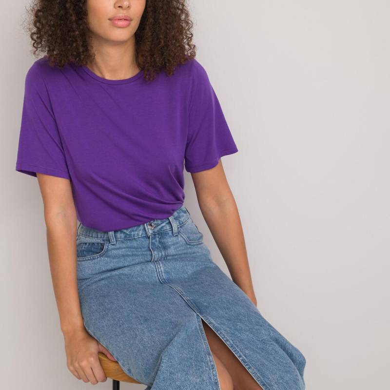 T-shirt Mit Rundem Ausschnitt Damen Violett S von La Redoute Collections