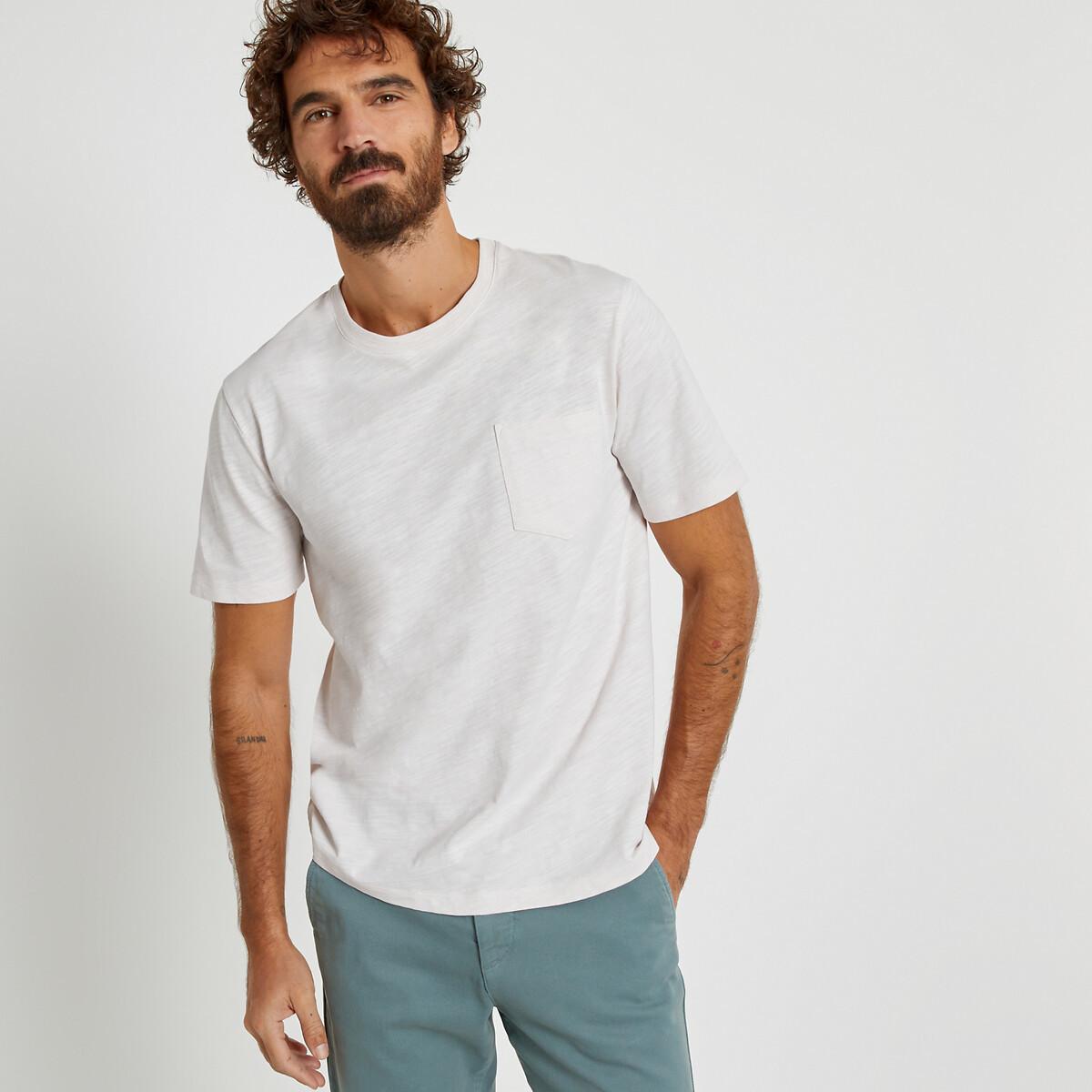 La Redoute Collections - T-Shirt mit rundem Ausschnitt, für Herren, Beige, Größe L von La Redoute Collections