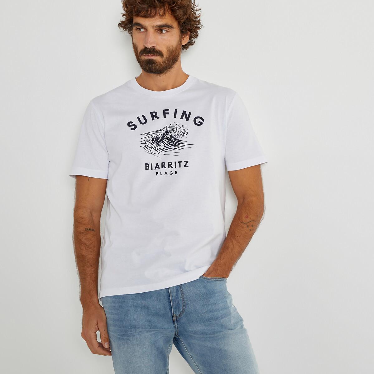 T-shirt Mit Rundem Ausschnitt Und Kurzen Ärmeln Herren Weiss S von La Redoute Collections