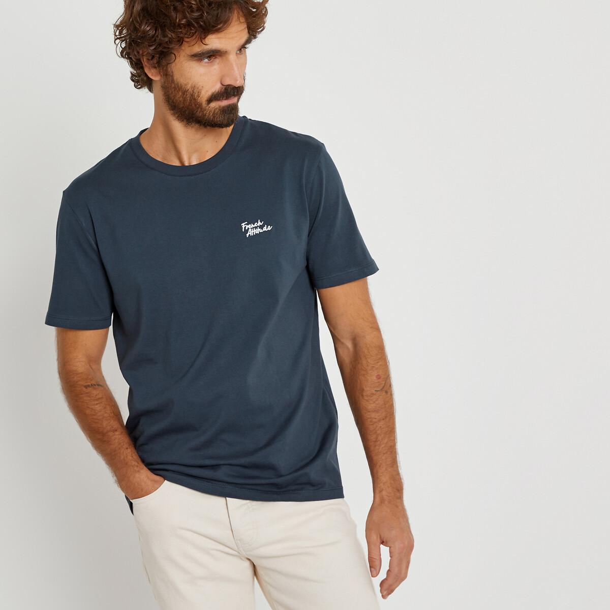 T-shirt Mit Stickerei Herren Blau S von La Redoute Collections