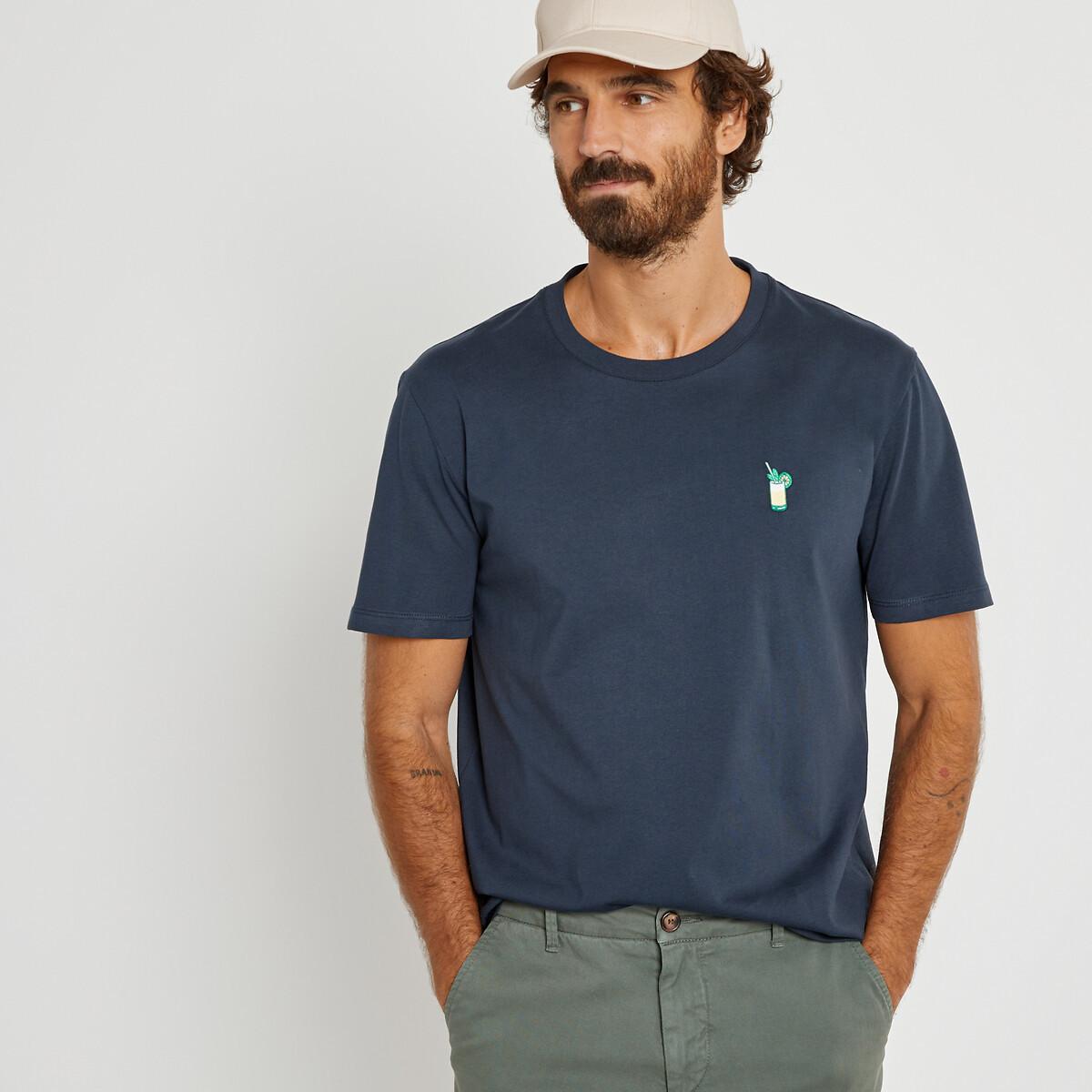 T-shirt Mit Stickerei Herren Blau XXL von La Redoute Collections