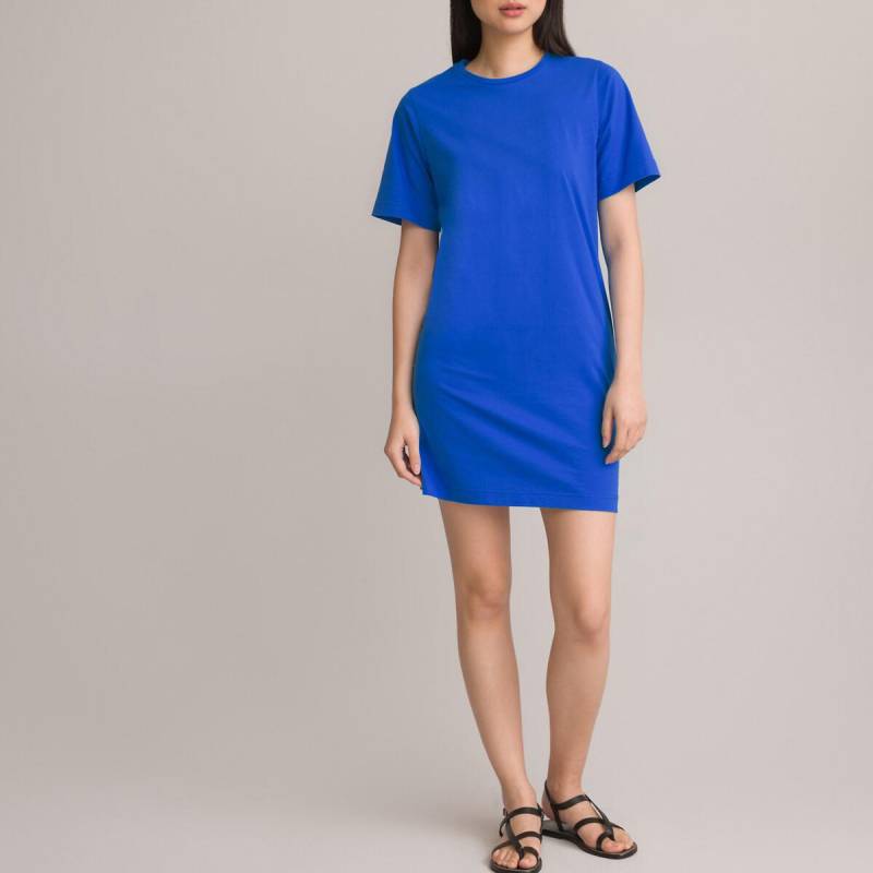 T-shirt-kleid Mit Rundem Ausschnitt Damen Blau M von La Redoute Collections