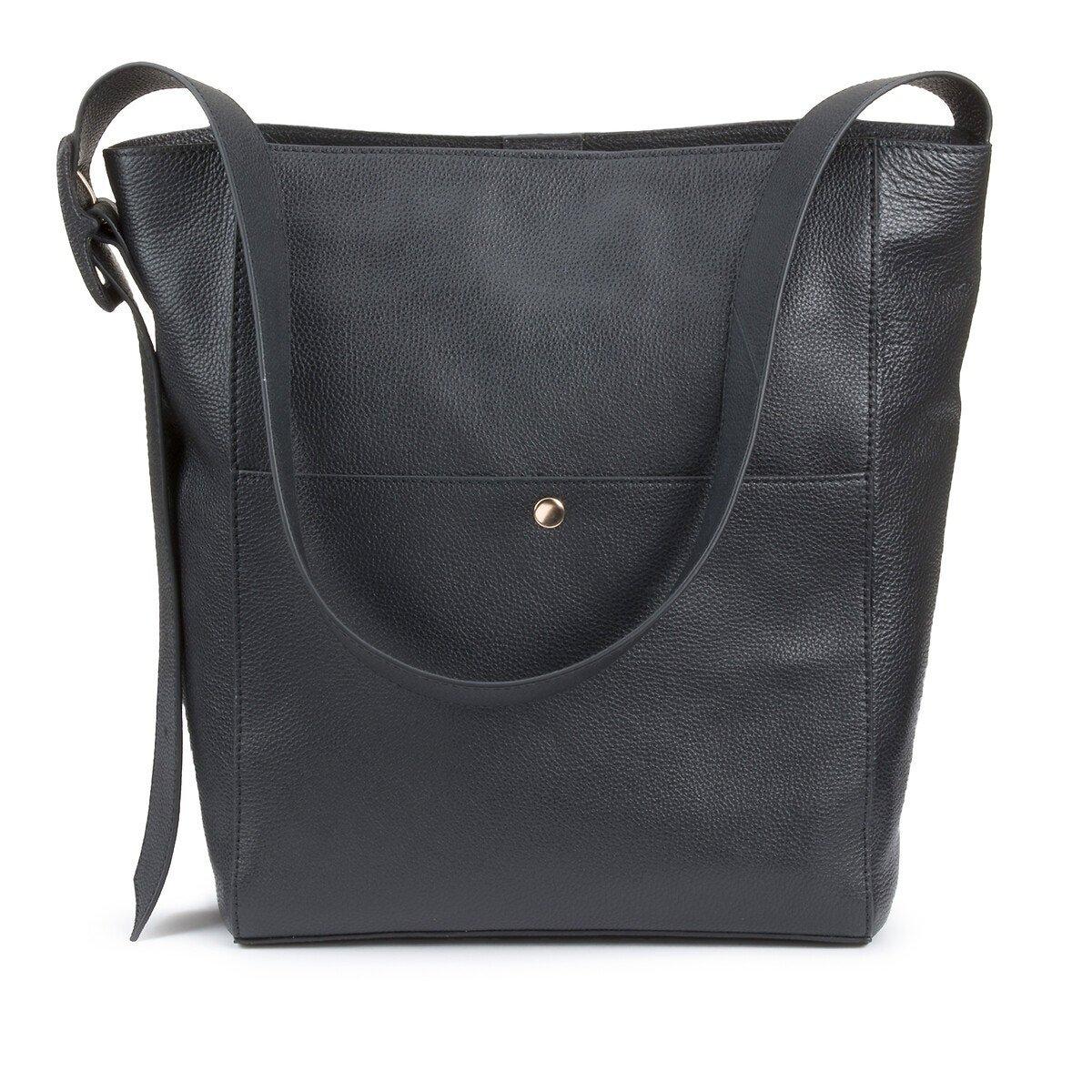 La Redoute Collections - Handtasche aus Leder, für Damen, Schwarz, One Size von La Redoute Collections