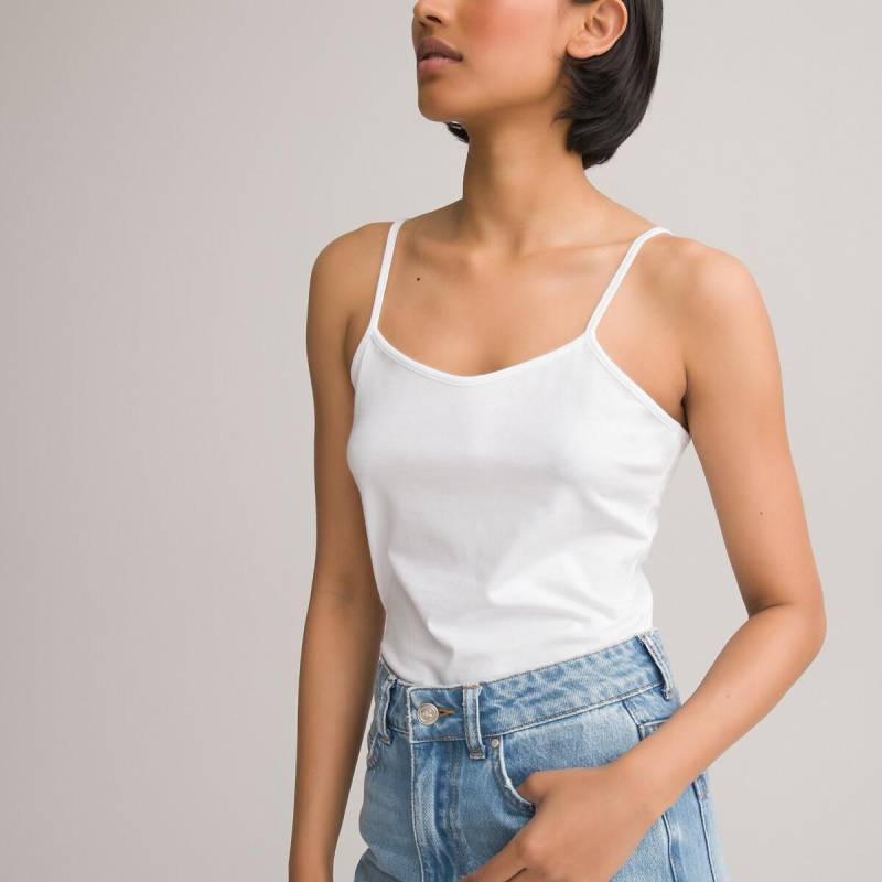 Top Mit Schmalen Trägern Damen Weiss M von La Redoute Collections