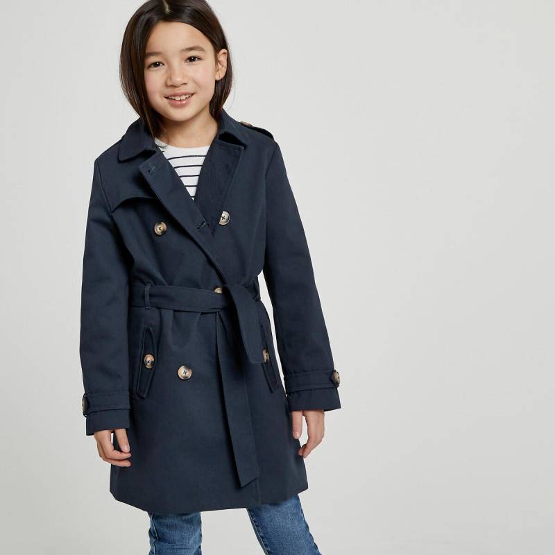 Trenchcoat Mit Gürtel Mädchen Blau 102 von La Redoute Collections