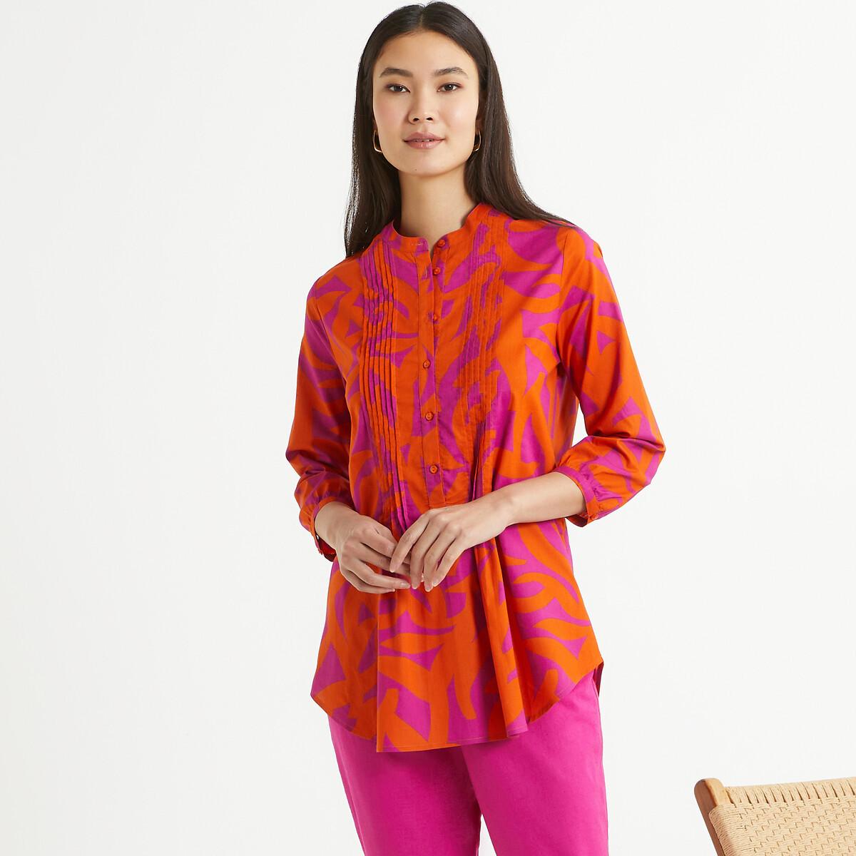 Tunika Mit Grafischem Print Und 3/4-ärmeln Damen Orange Bedruckt 42 von La Redoute Collections