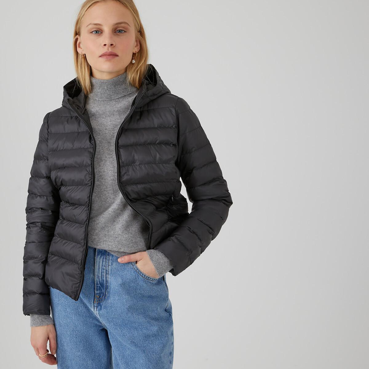 Ultra Leichte Steppjacke Mit Kapuze Damen Schwarz 42 von La Redoute Collections