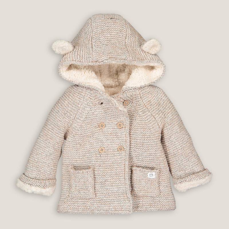 Kapuzenjacke Aus Strick & Teddyfleece Unisex Beige 12 mese von La Redoute Collections