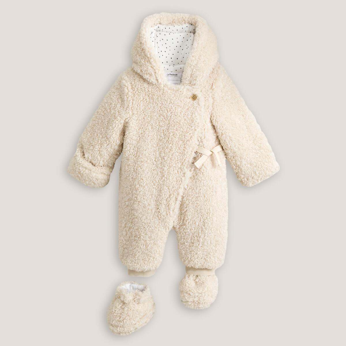 La Redoute Collections - Warmer Overall mit Kapuze, 12 mese, Beige von La Redoute Collections