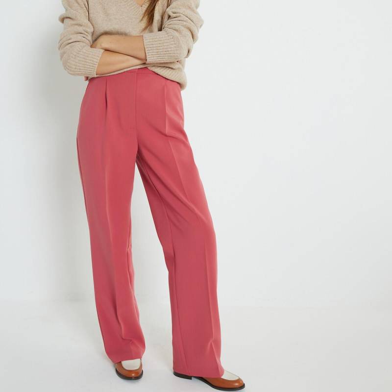 Weite Bundfaltenhose Damen Rosa 32 von La Redoute Collections