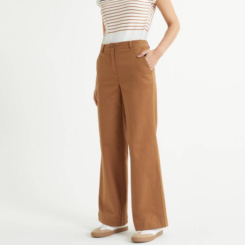 Weite Chino-hose Damen Braun 34 von La Redoute Collections