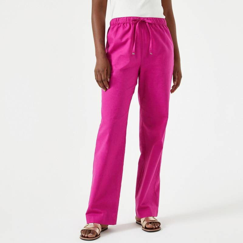 Weite Hose Damen Rosa 48 von La Redoute Collections