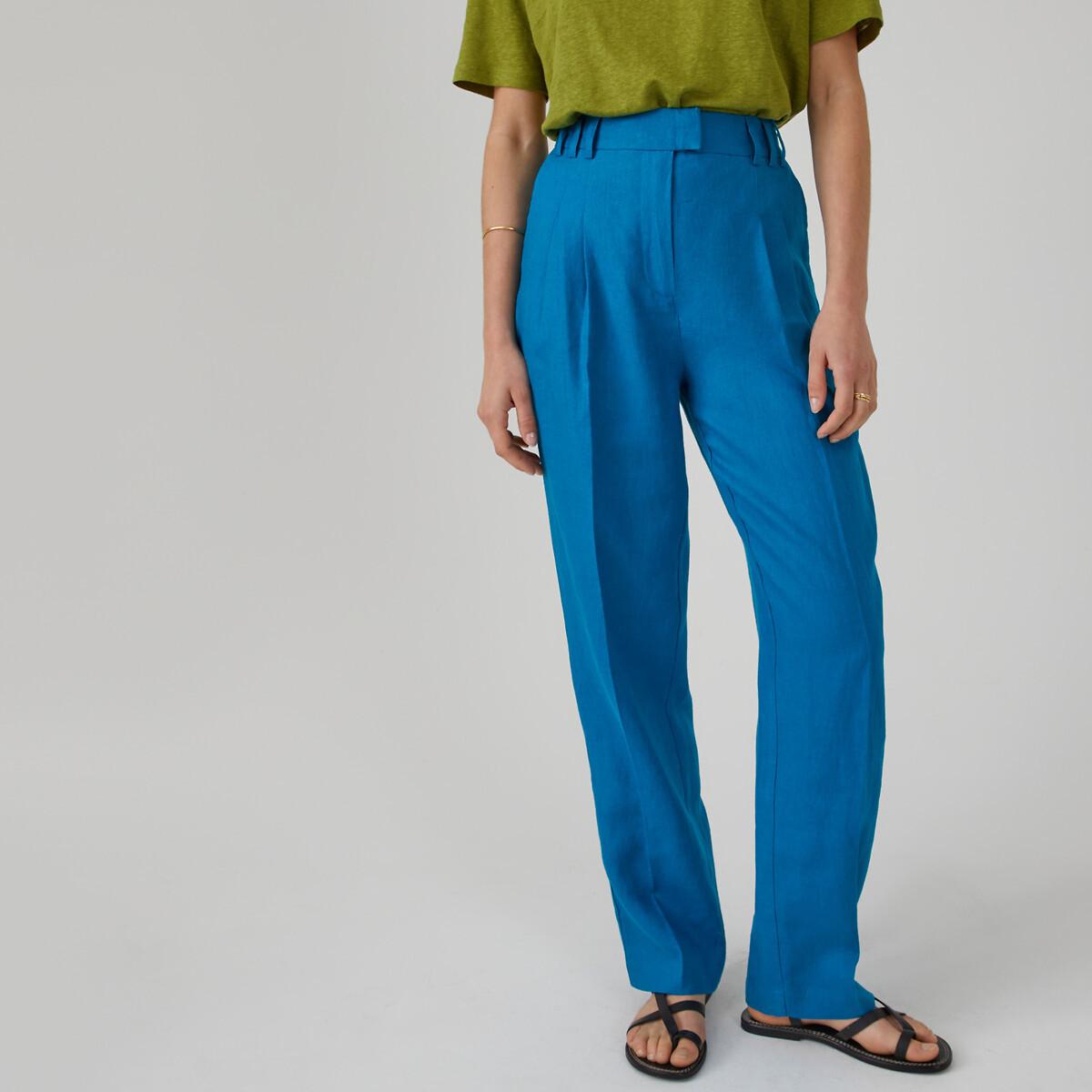 Weite Leinenhose Damen Blau 32 von La Redoute Collections