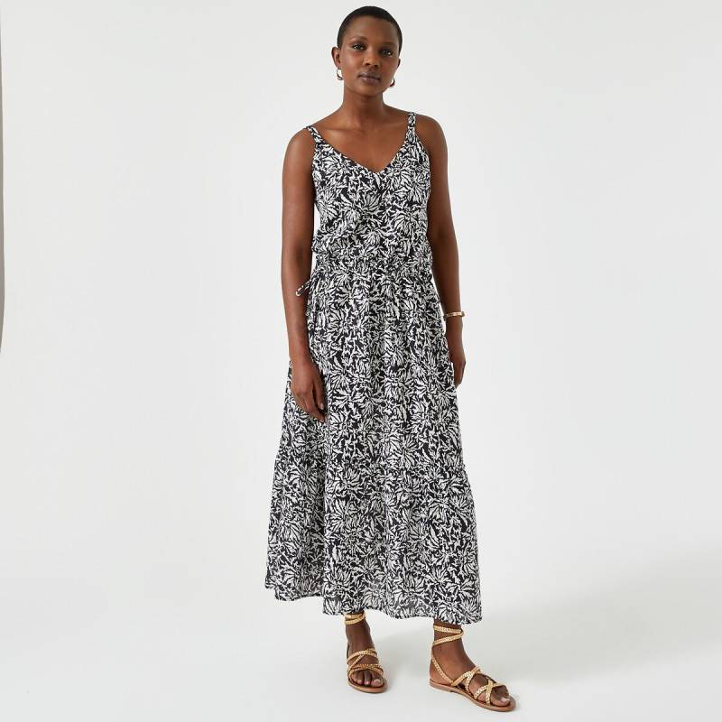 Weites Multilook-maxikleid Mit Blumenprint Damen  34 von La Redoute Collections