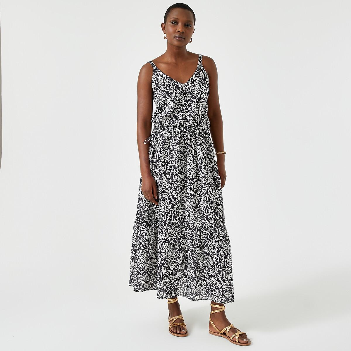 Weites Multilook-maxikleid Mit Blumenprint Damen  44 von La Redoute Collections