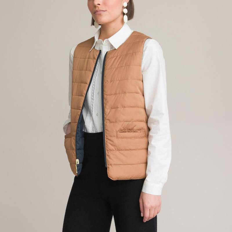 La Redoute Collections - Wendbares Steppgilet, für Damen, Braun, Größe 46 von La Redoute Collections