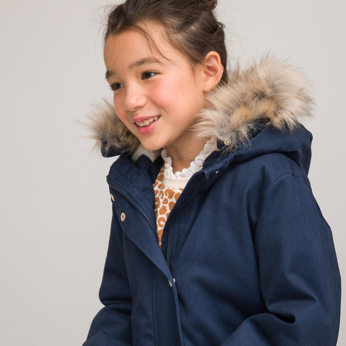 Winterjacke Mit Kapuze Mädchen Blau 114 von La Redoute Collections