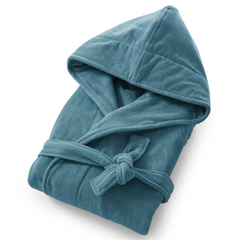 Bademantel Trizie Mit Kapuze Damen Blau 33/34 von La Redoute Intérieurs