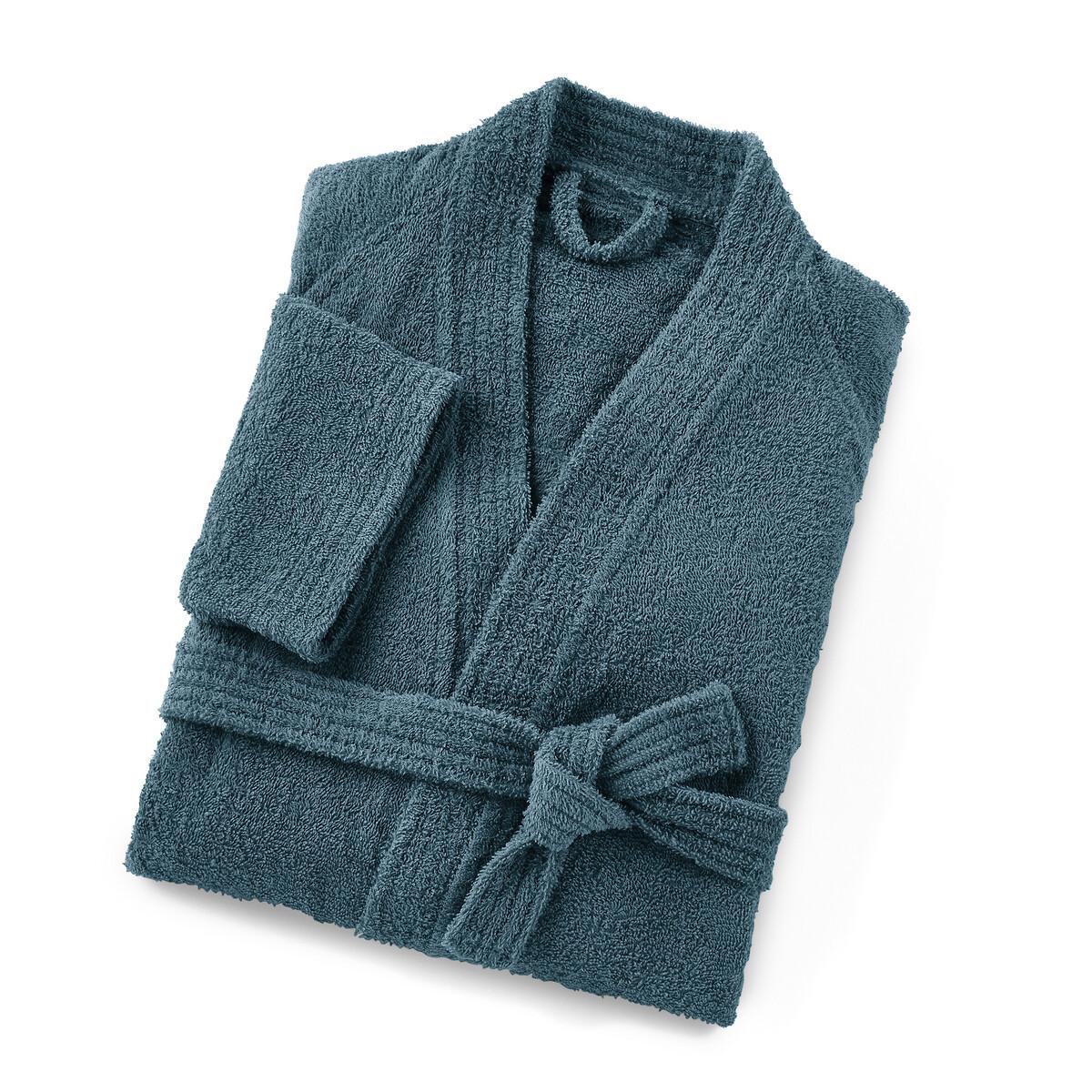 La Redoute Intérieurs - Kimono-Bademantel Scenario (350 g/m²) für Erwachsene, Damen, Blau, Größe 48/50 von La Redoute Intérieurs