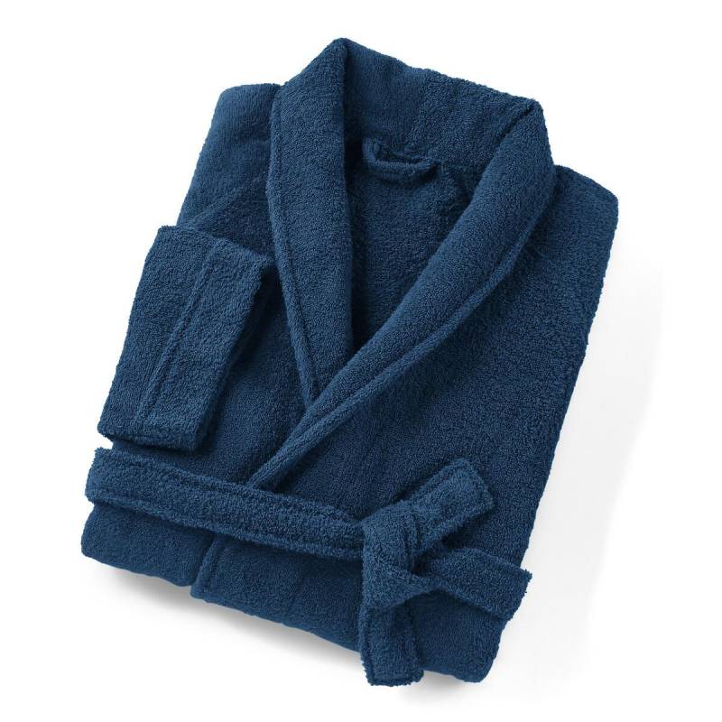 Peignoir Éponge Col Châle 450g/m² Damen Blau 48/50 von La Redoute Intérieurs