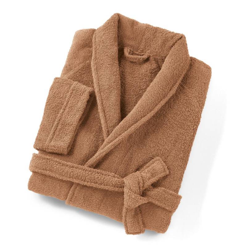 Peignoir Éponge Col Châle 450g/m² Damen Beige 33/34 von La Redoute Intérieurs