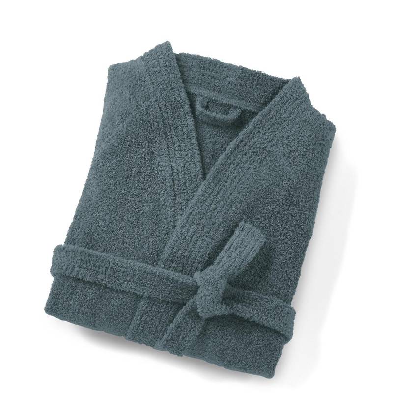 Peignoir Éponge Col Kimono 450g/m² Damen Blau 33/34 von La Redoute Intérieurs