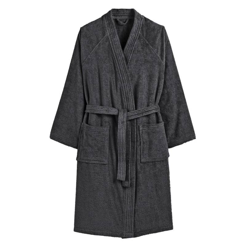 Peignoir Éponge Col Kimono 450g/m² Damen Schwarz 33/34 von La Redoute Intérieurs